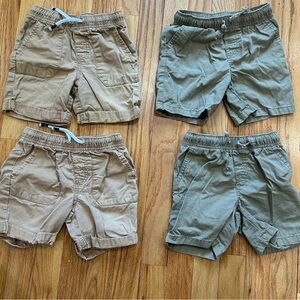 Four pairs of Cat and Jack Khaki Boy Shorts Size 3T